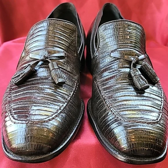 FOOTJOY Genuine Alligator sz10.5 Handmade Tassel Loafer EXCELLENT COND